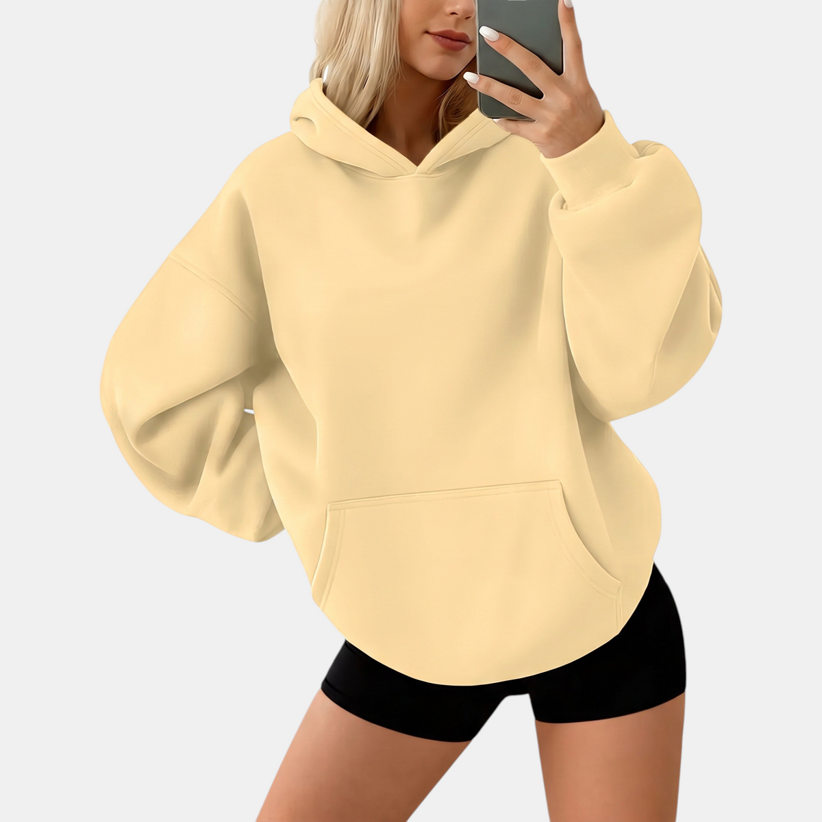 Women's Oversized Hoodie Fleece Pullover with Kangaroo Pocket