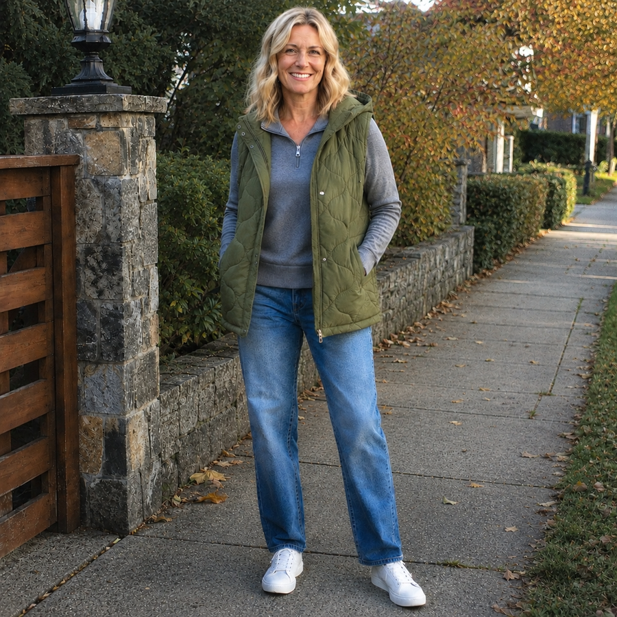 Hooded Quilted Puffer Vest