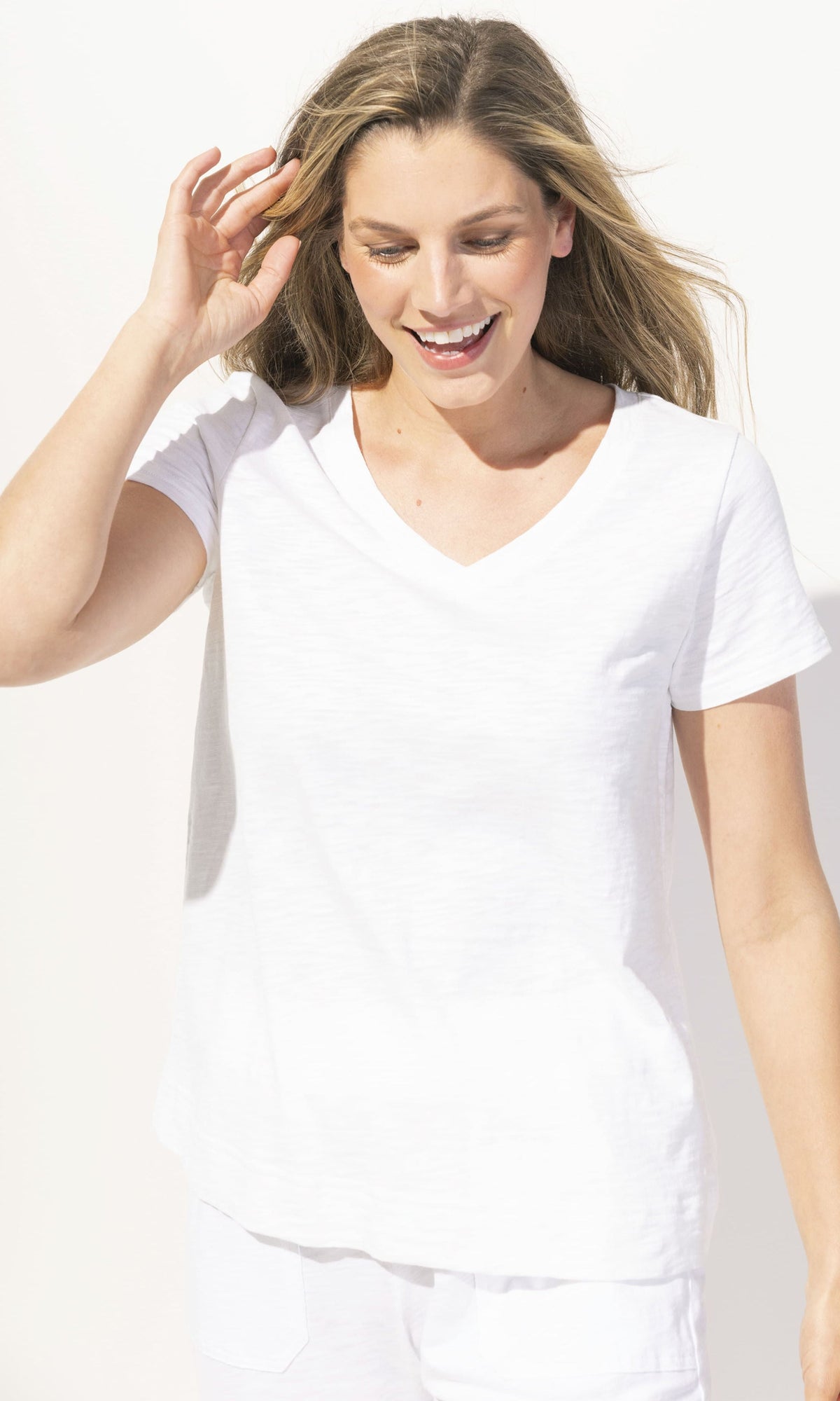 Essential Cotton V-Neck Tee