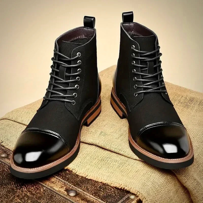 Oliver | Two-Tone Oxford Ankle Boots