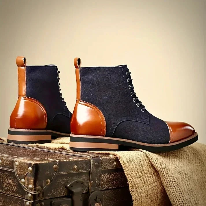 Oliver | Two-Tone Oxford Ankle Boots