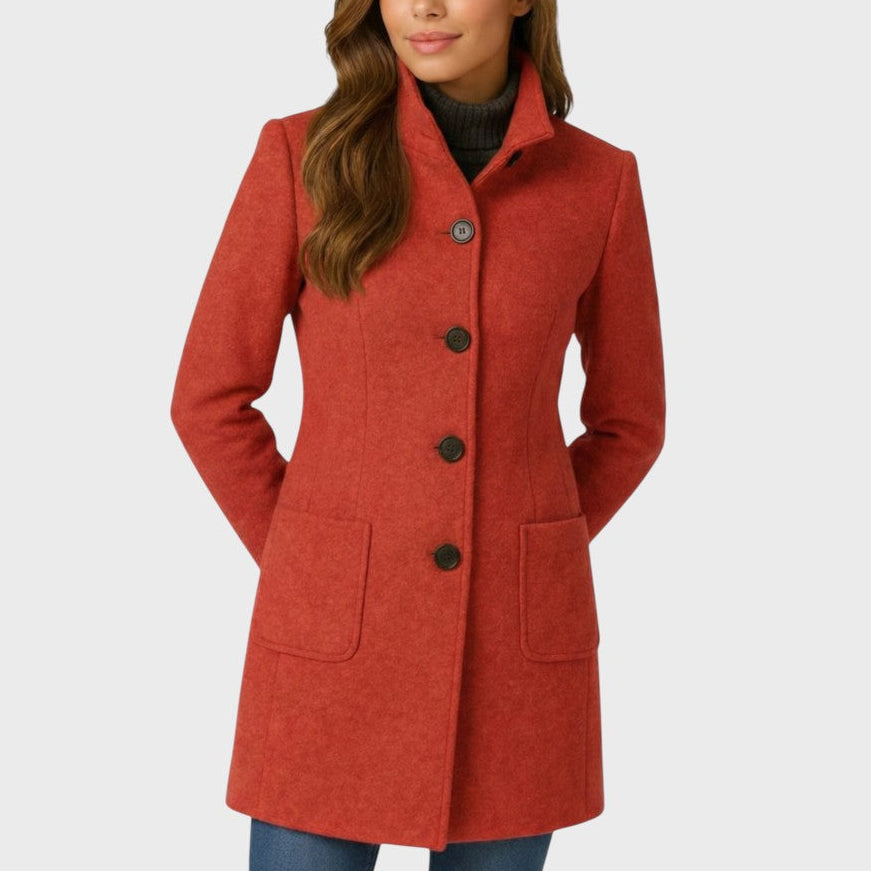 Clara | Elegant Tailored Button-Front Coat