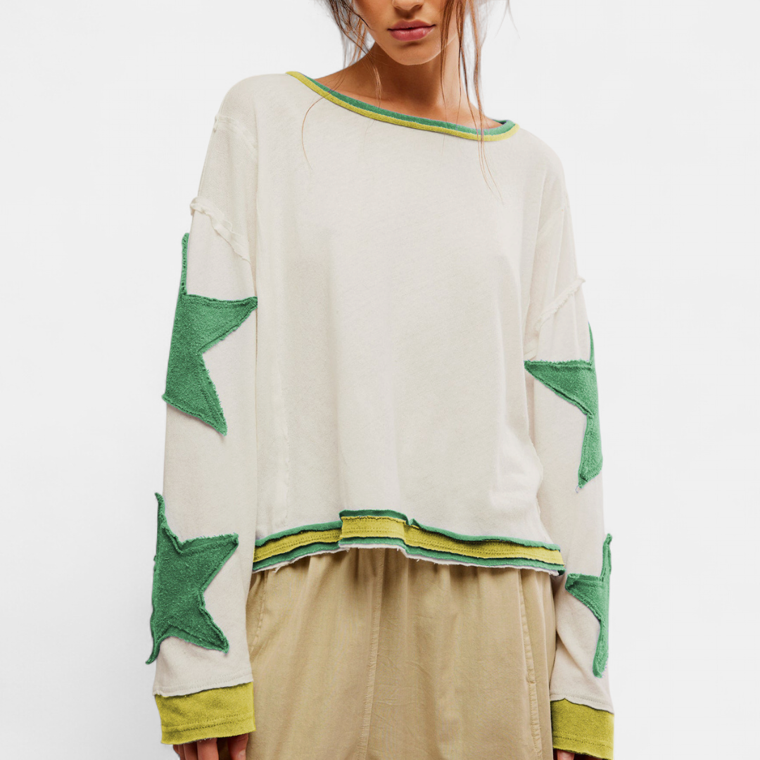 BRYNN™ – Printed Drop-Shoulder Sweatshirt