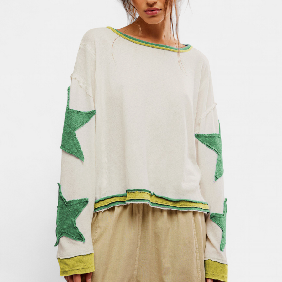 BRYNN™ – Printed Drop-Shoulder Sweatshirt