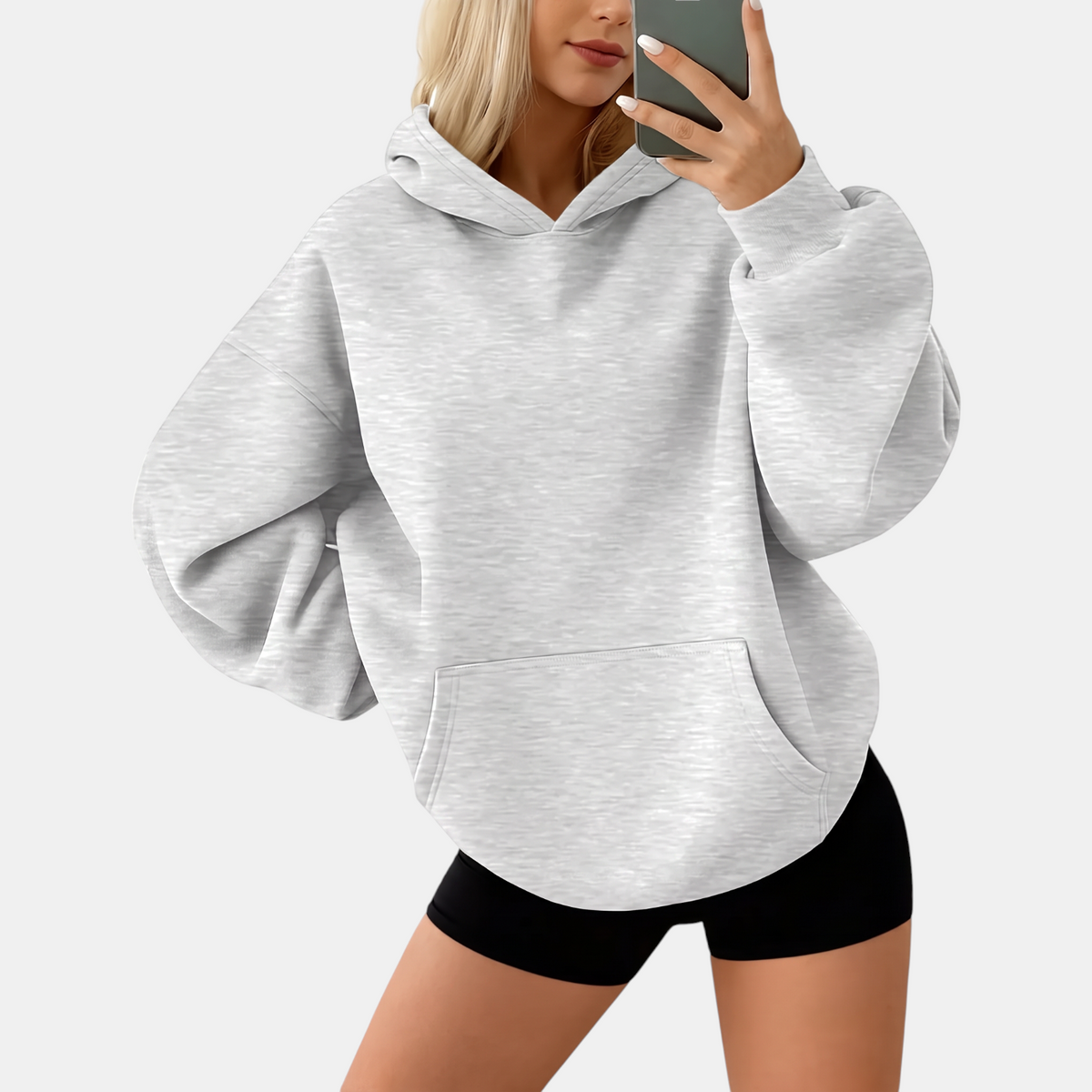 Women's Oversized Hoodie Fleece Pullover with Kangaroo Pocket