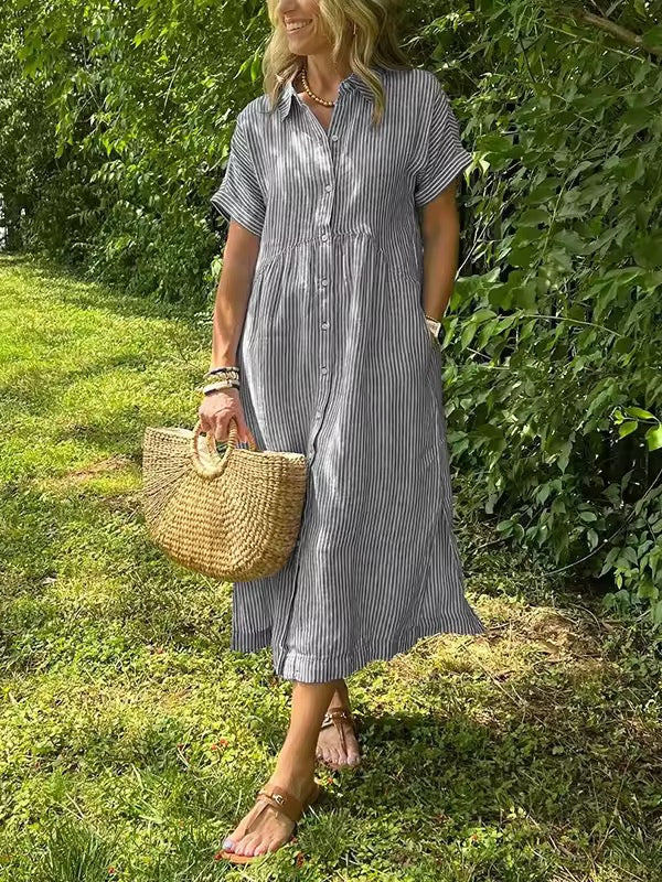 Ishka | Striped Shirt Dress
