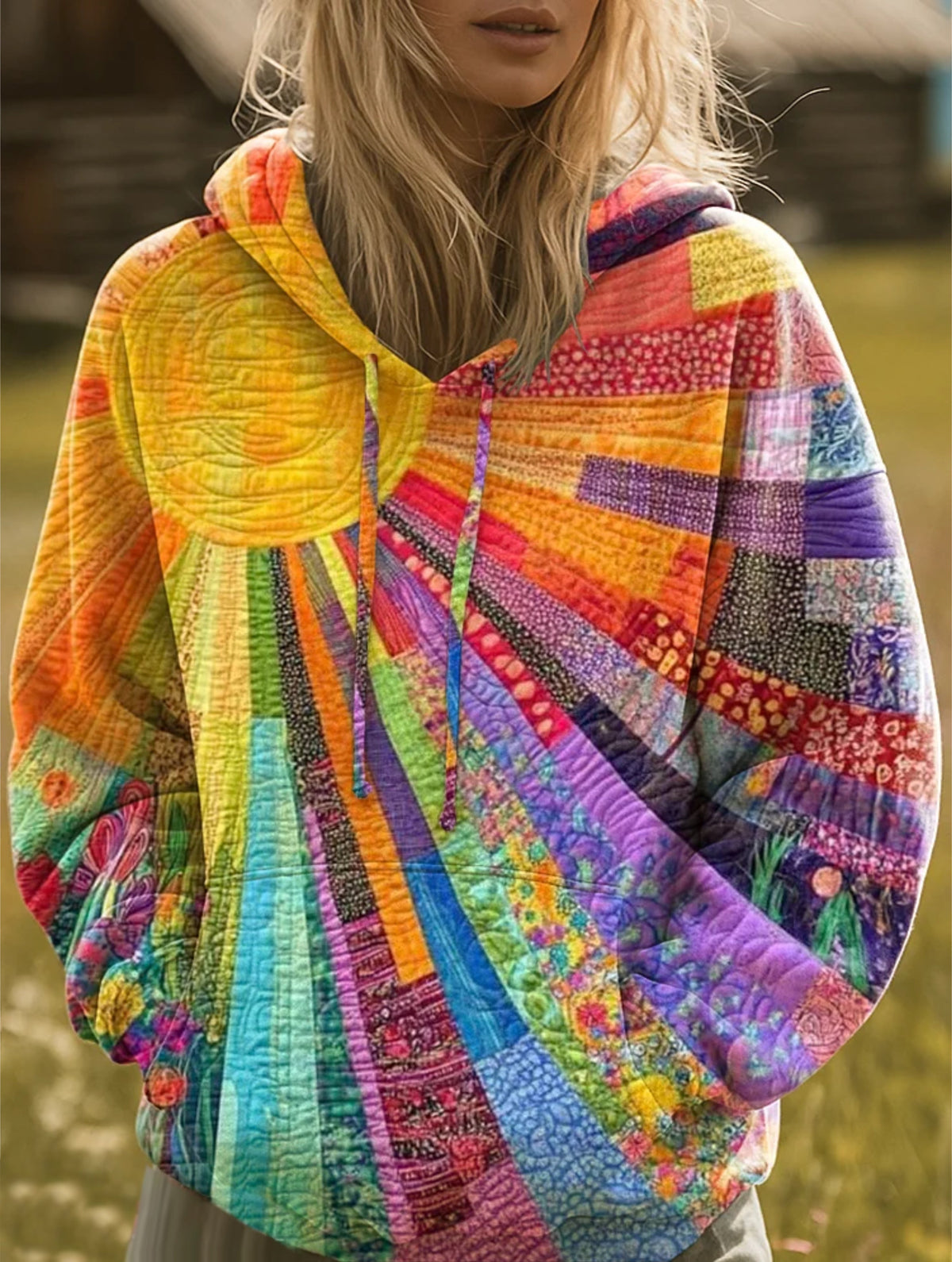 Arlette | Colourful Sunburst Hoodie