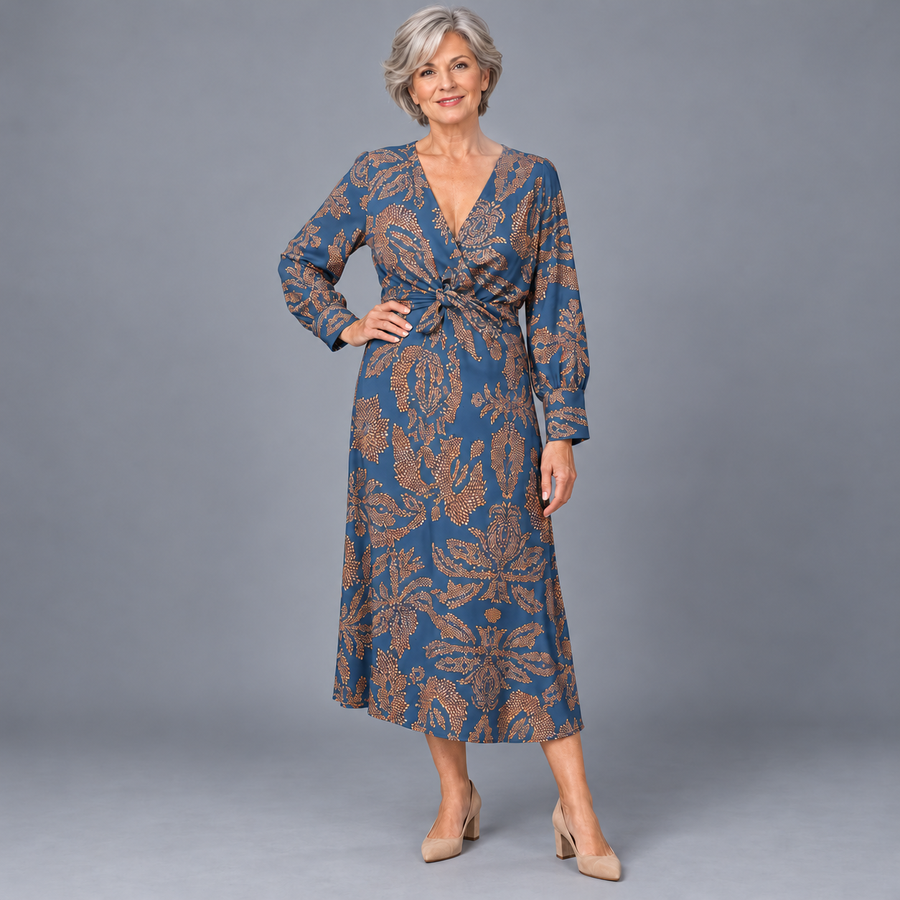 Isabella | Printed Midi Dress