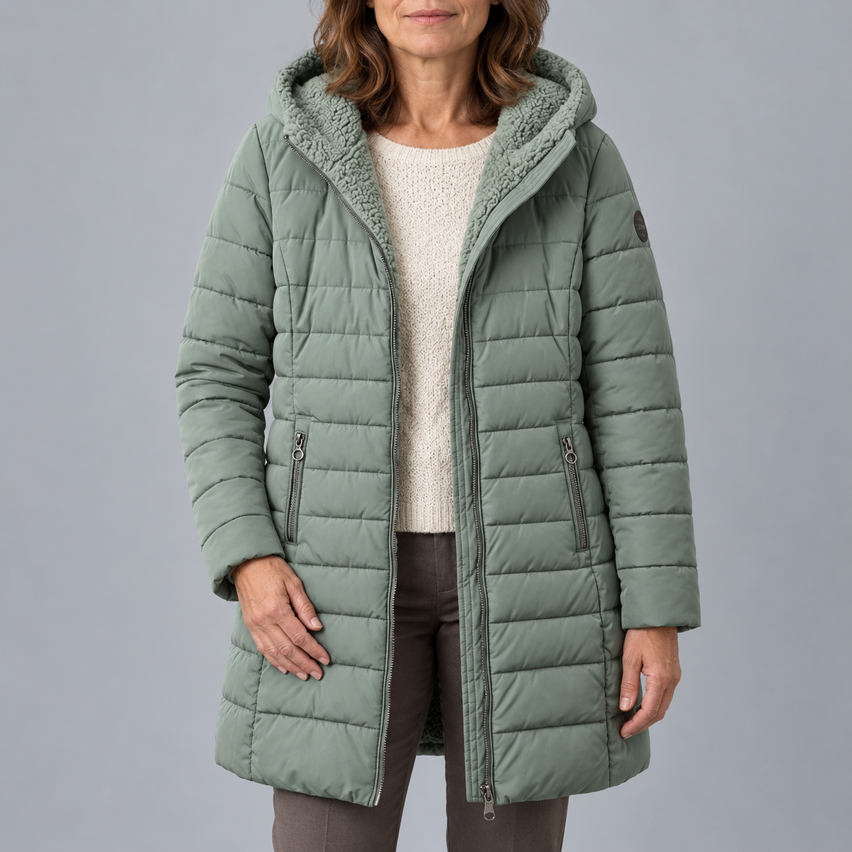 Anna Quilted A-Line Winter Coat