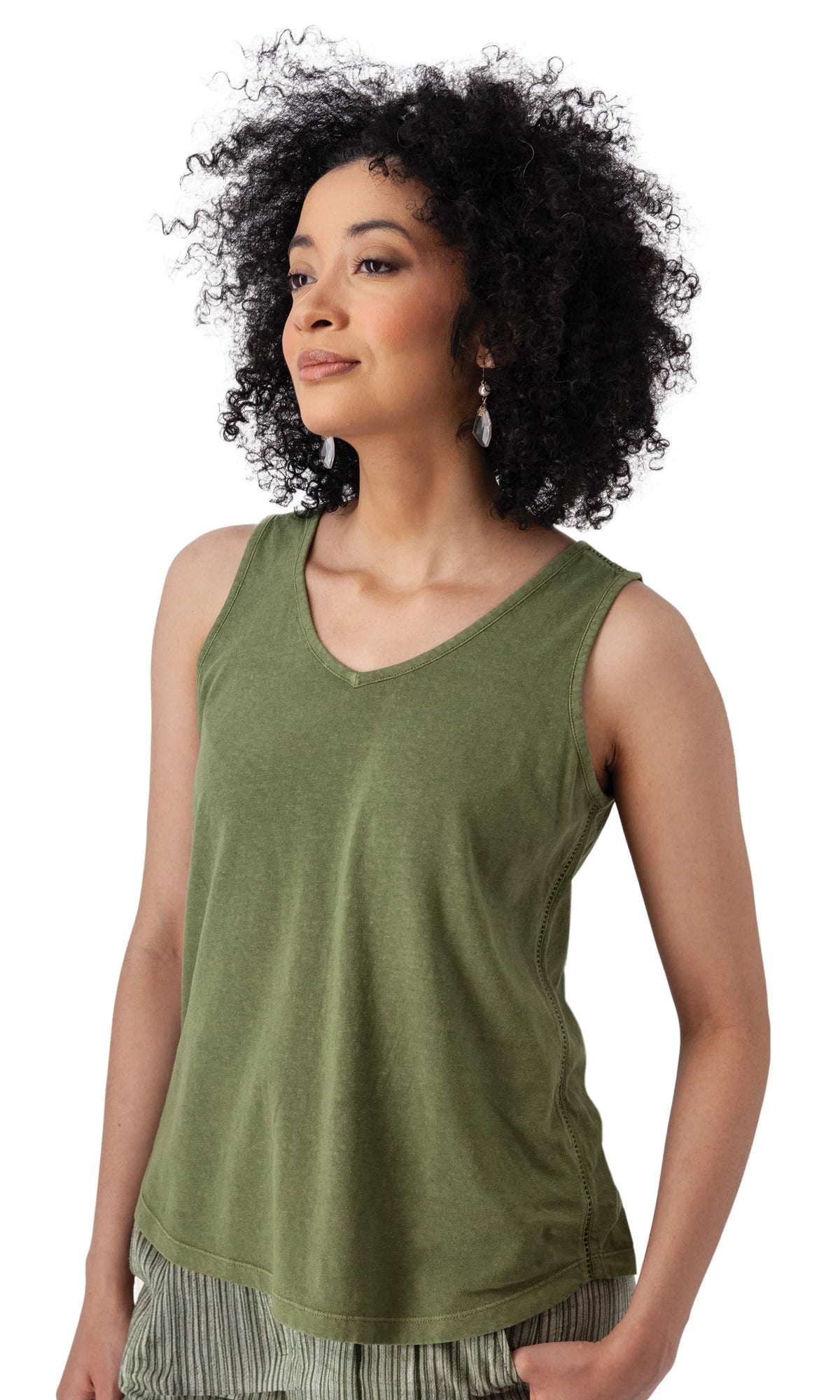 Organic Cotton Hemp Sleeveless V-Neck Tank