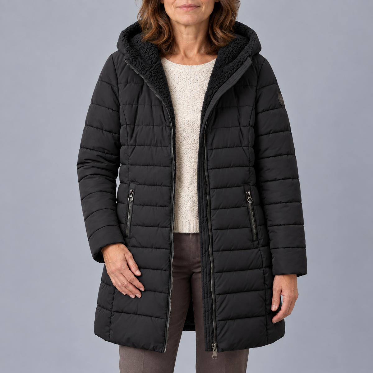Anna Quilted A-Line Winter Coat