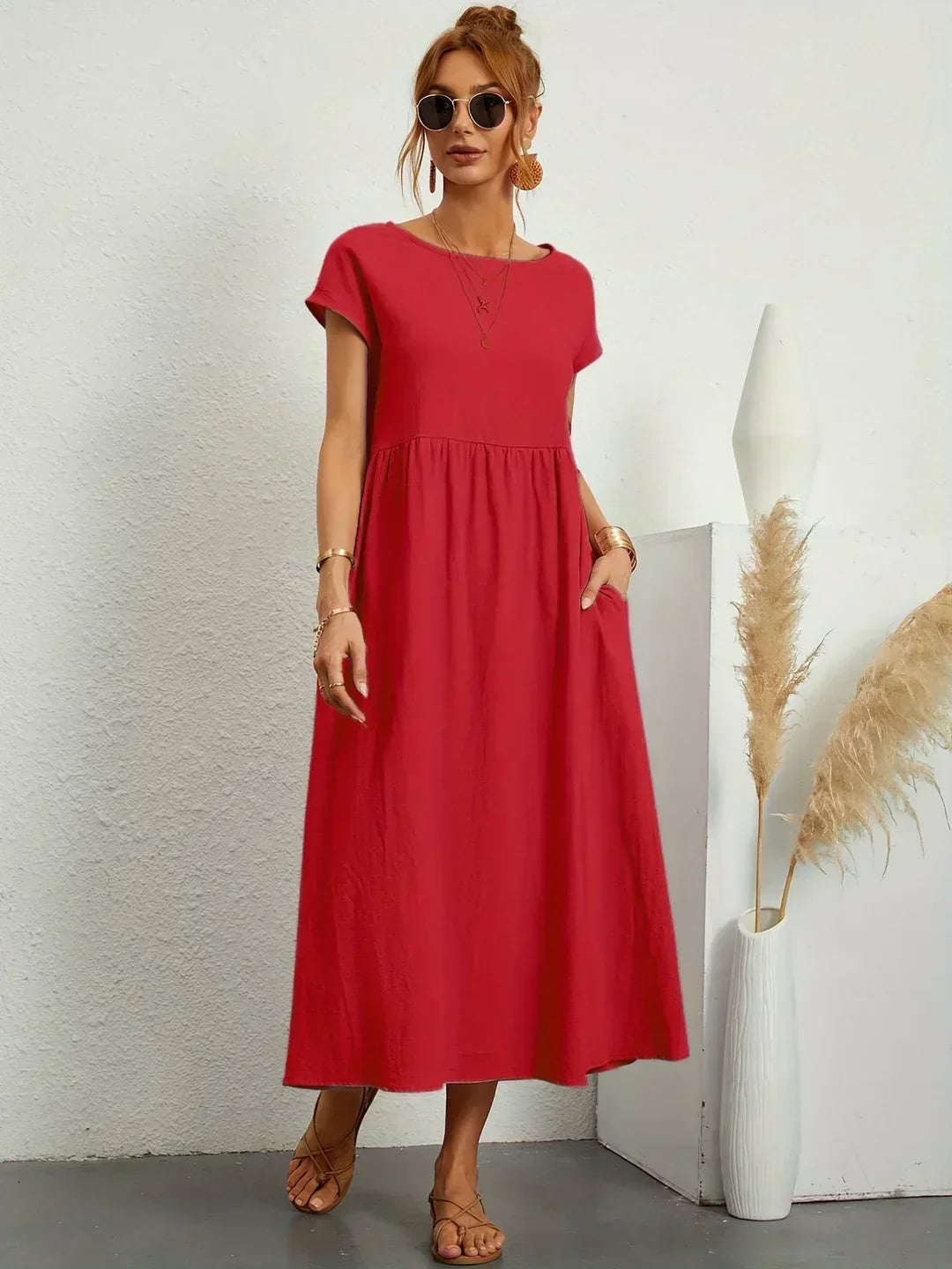 Gabrielle | Elegant Flowing Midi Dress