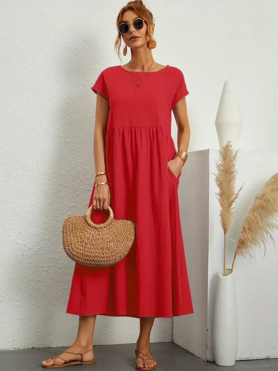 Gabrielle | Elegant Flowing Midi Dress