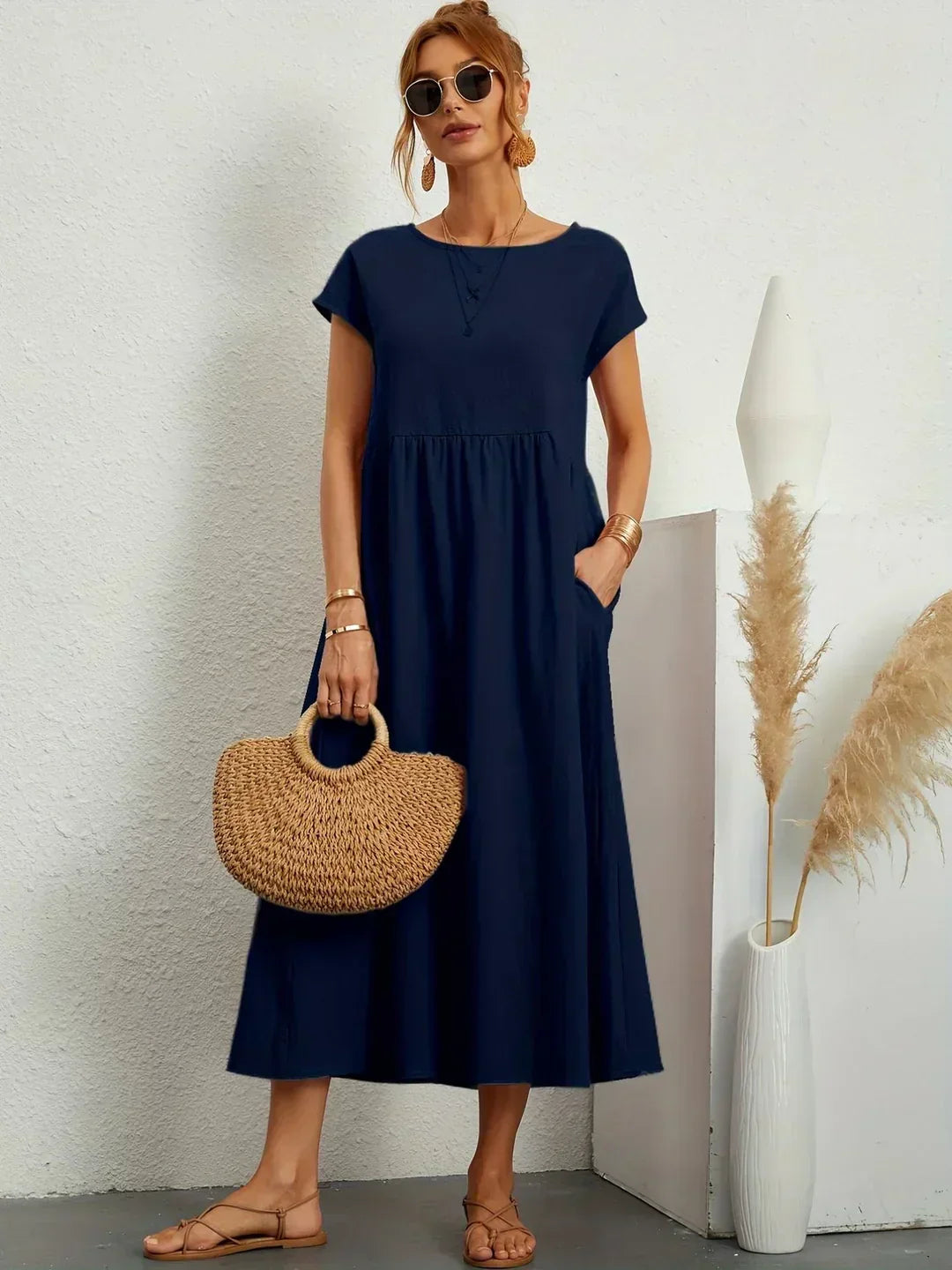 Gabrielle | Elegant Flowing Midi Dress
