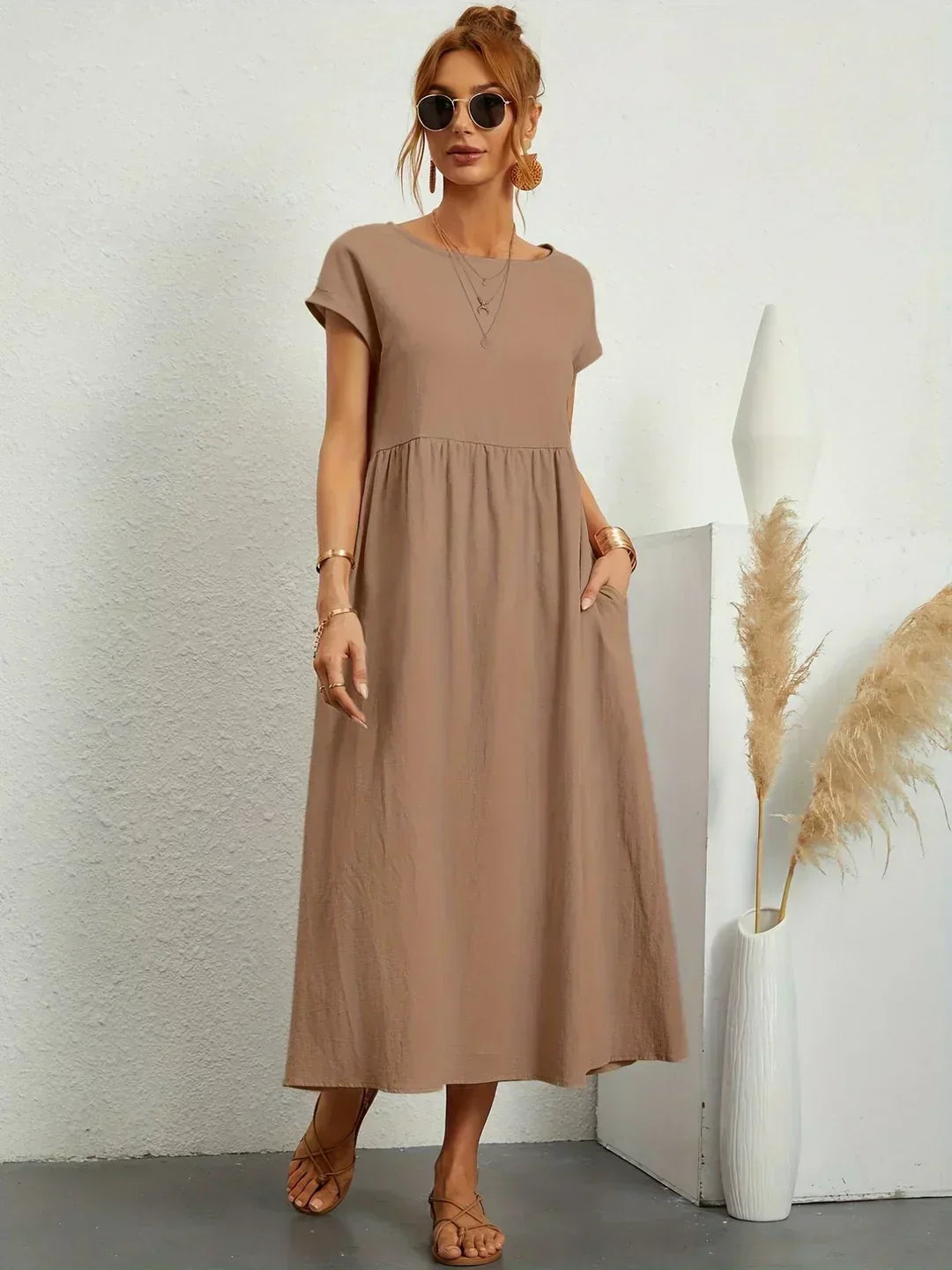 Gabrielle | Elegant Flowing Midi Dress