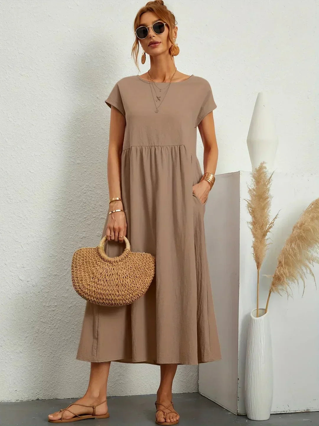 Gabrielle | Elegant Flowing Midi Dress
