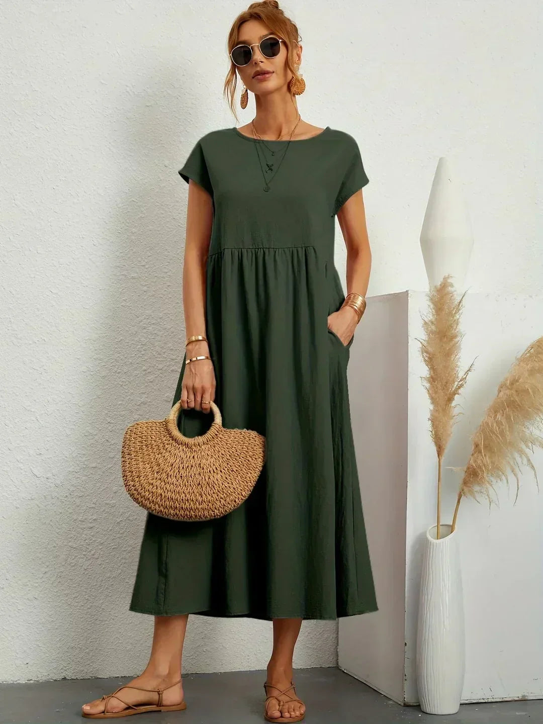 Gabrielle | Elegant Flowing Midi Dress