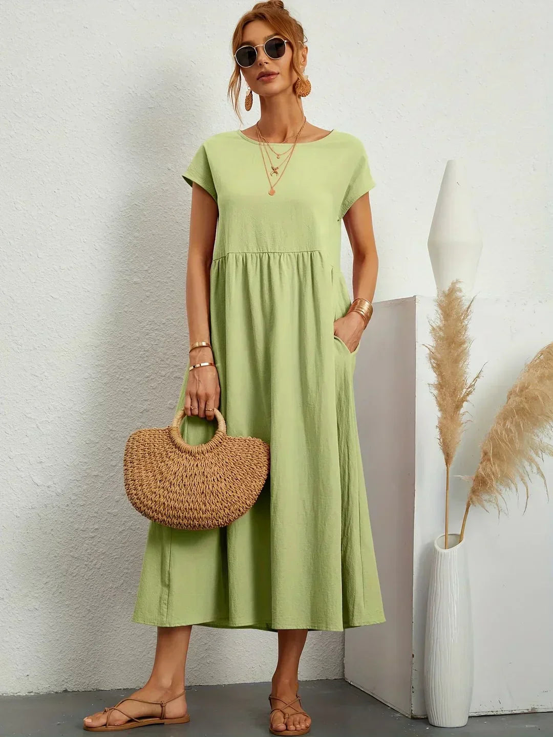 Gabrielle | Elegant Flowing Midi Dress