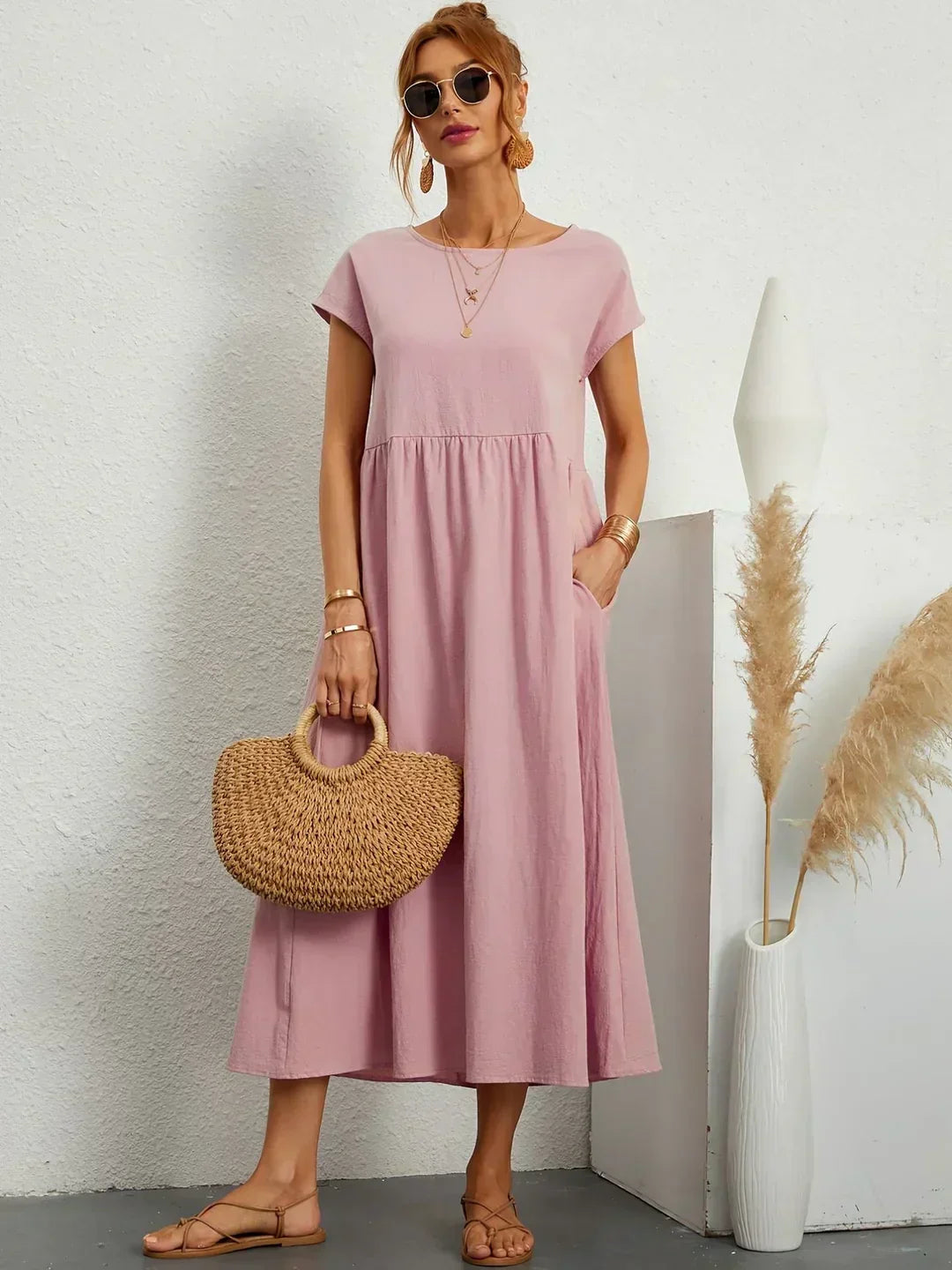 Gabrielle | Elegant Flowing Midi Dress