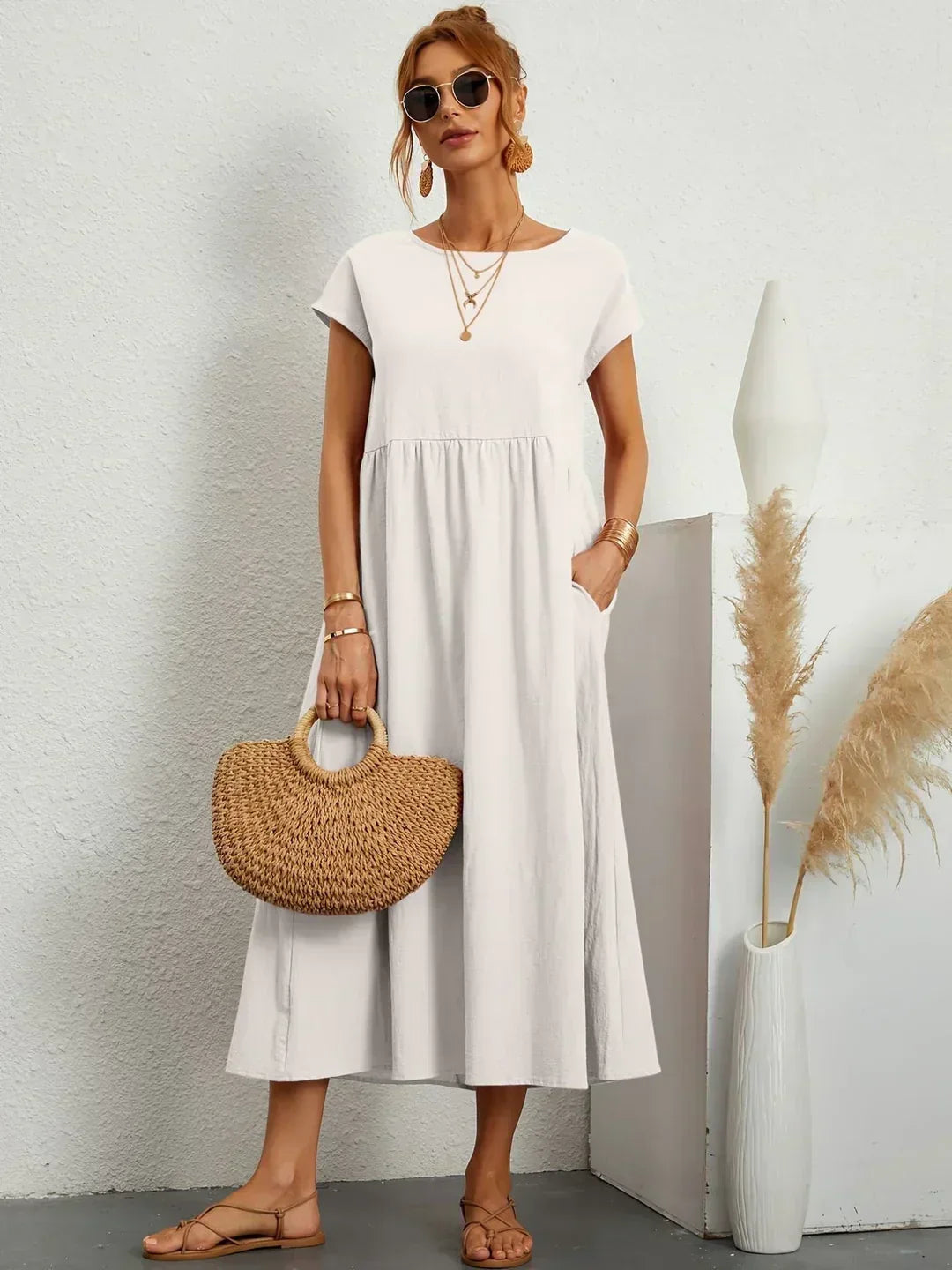 Gabrielle | Elegant Flowing Midi Dress