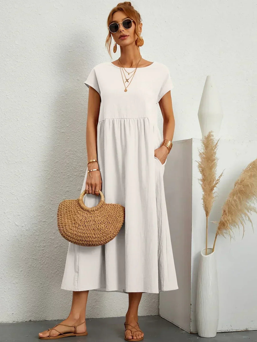 Gabrielle | Elegant Flowing Midi Dress