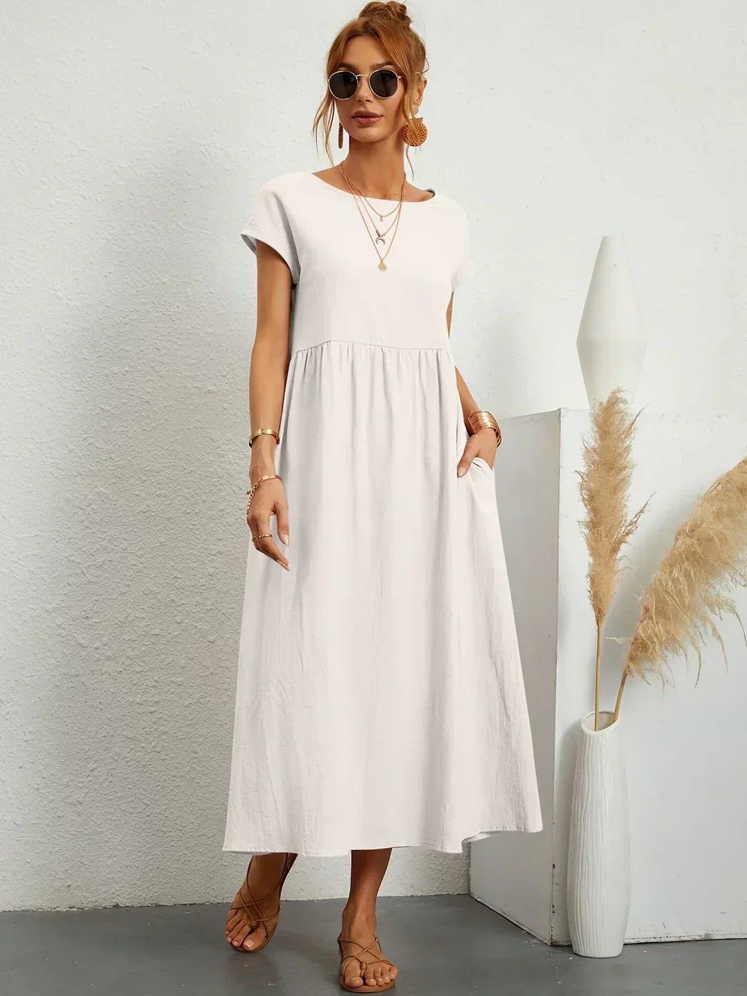 Gabrielle | Elegant Flowing Midi Dress