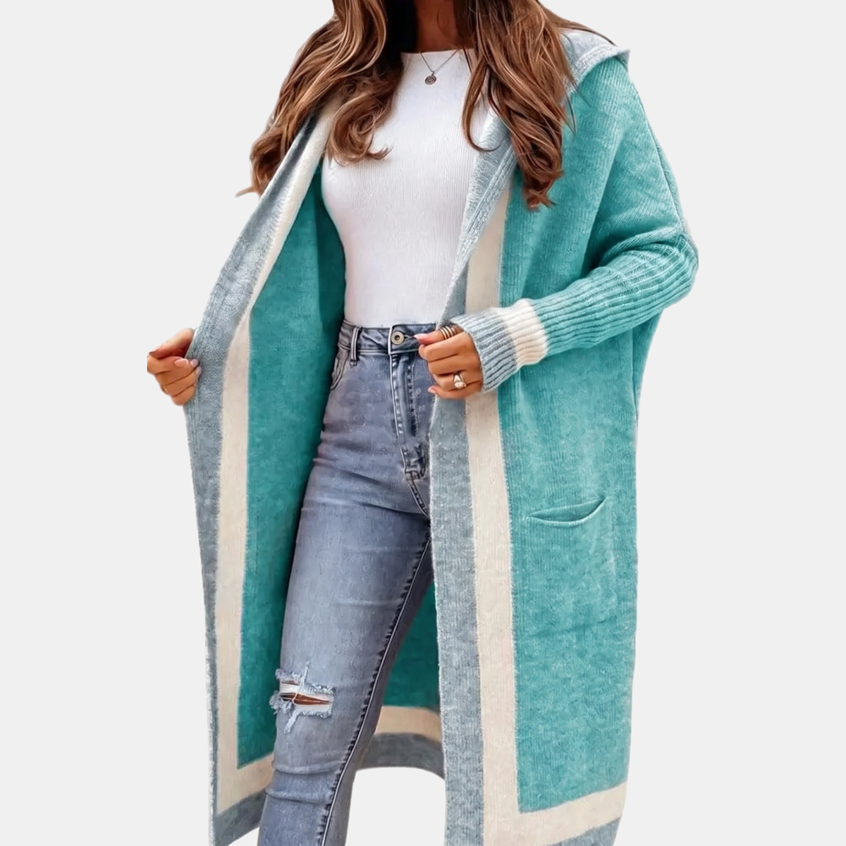 Women's Oversized Open Front Knit Maxi Cardigan Sweater