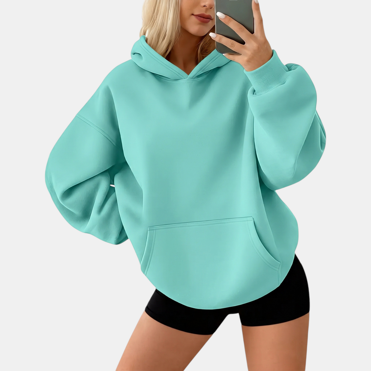Women's Oversized Hoodie Fleece Pullover with Kangaroo Pocket