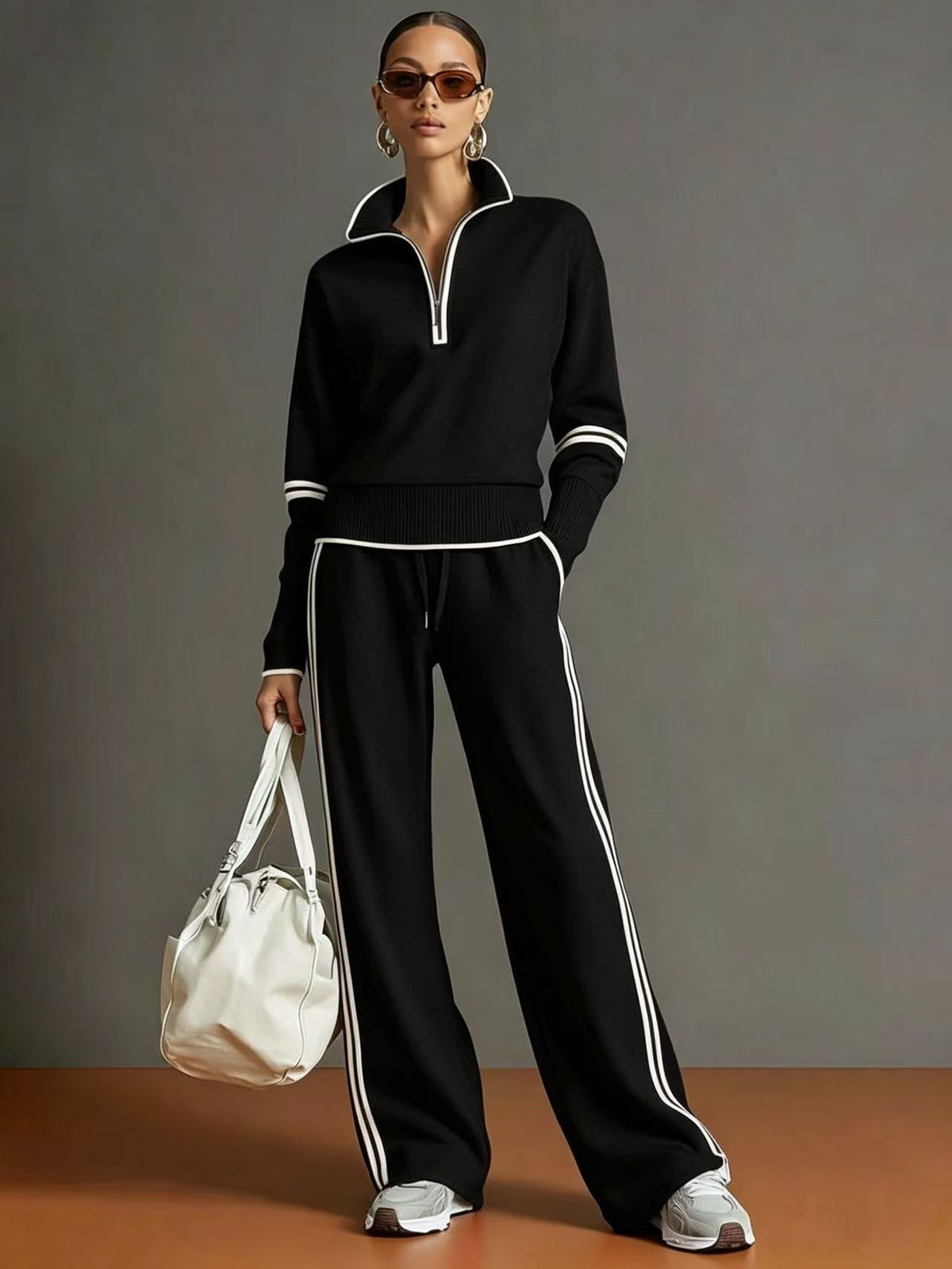 Charlotte | Relaxed Quarter-Zip Two-Piece Set