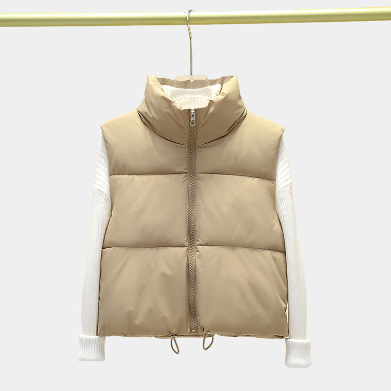 MILA™ - Casual Stand Collar Cropped Zip Coat for Cold Weather