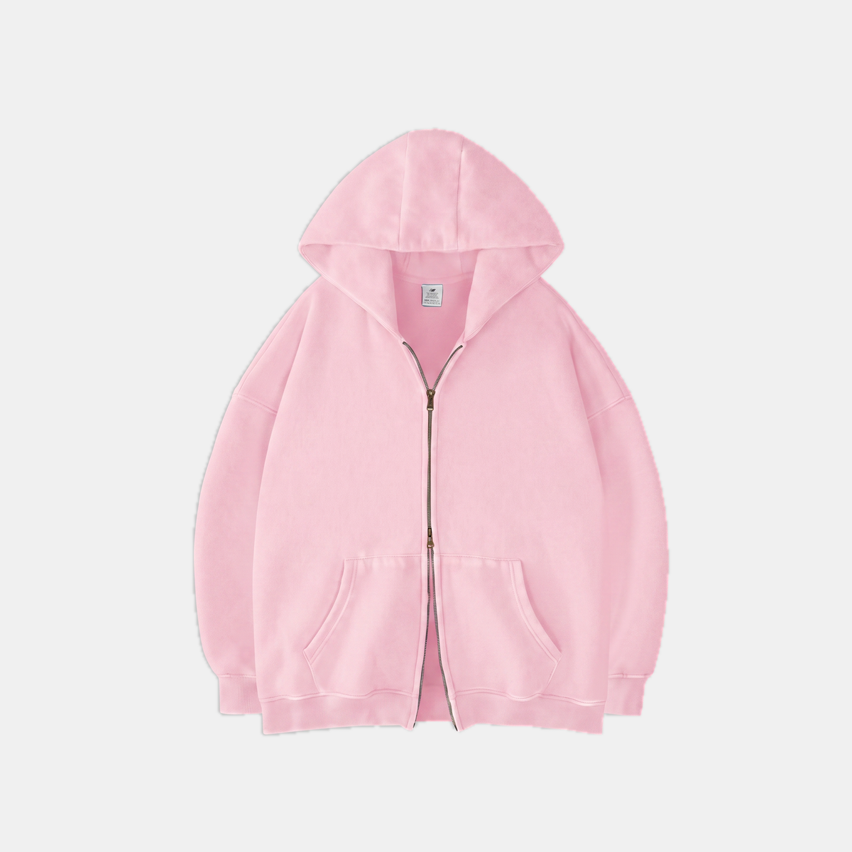 Women's Oversized Zip Up Hoodie Double Zipper Kangaroo Pocket