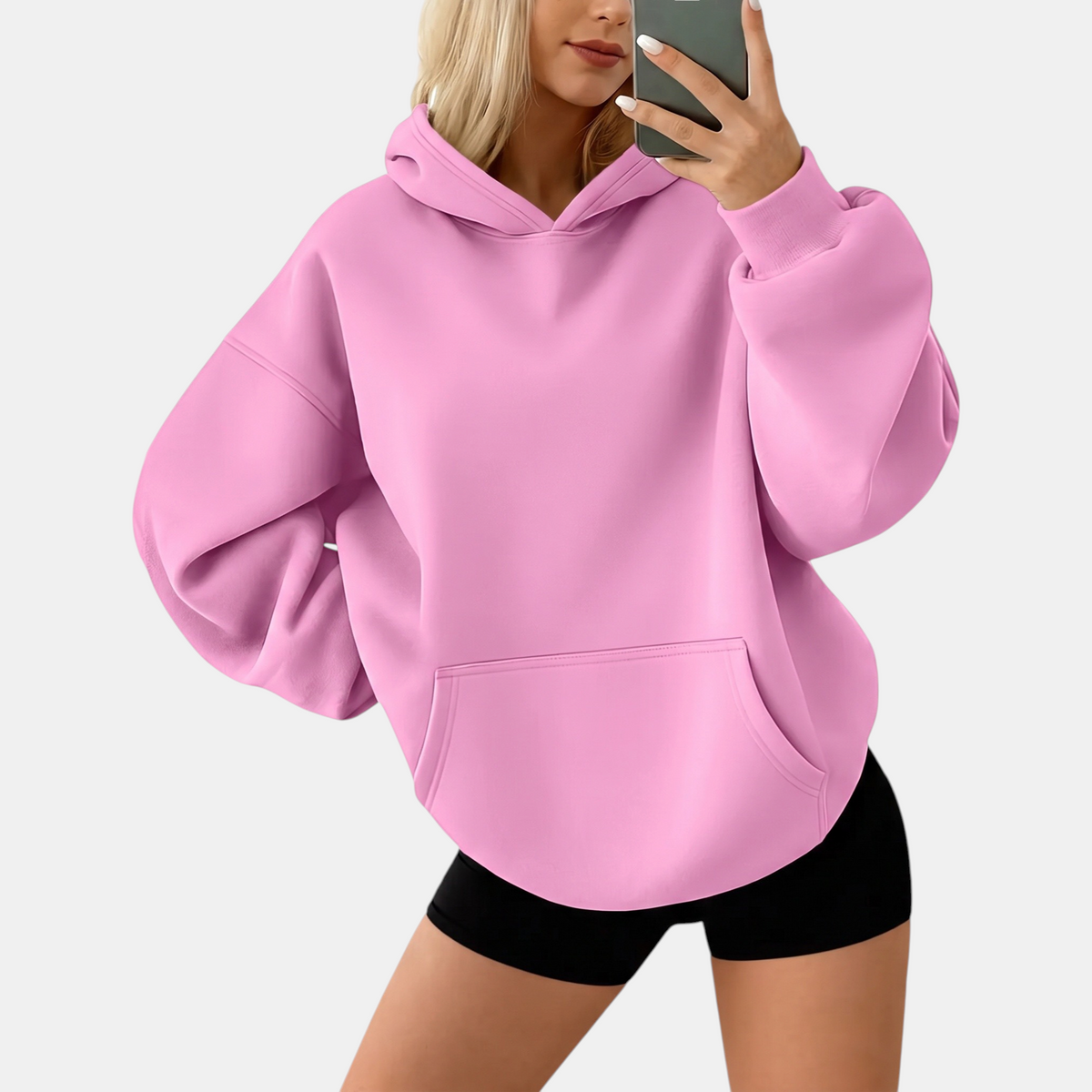 Women's Oversized Hoodie Fleece Pullover with Kangaroo Pocket
