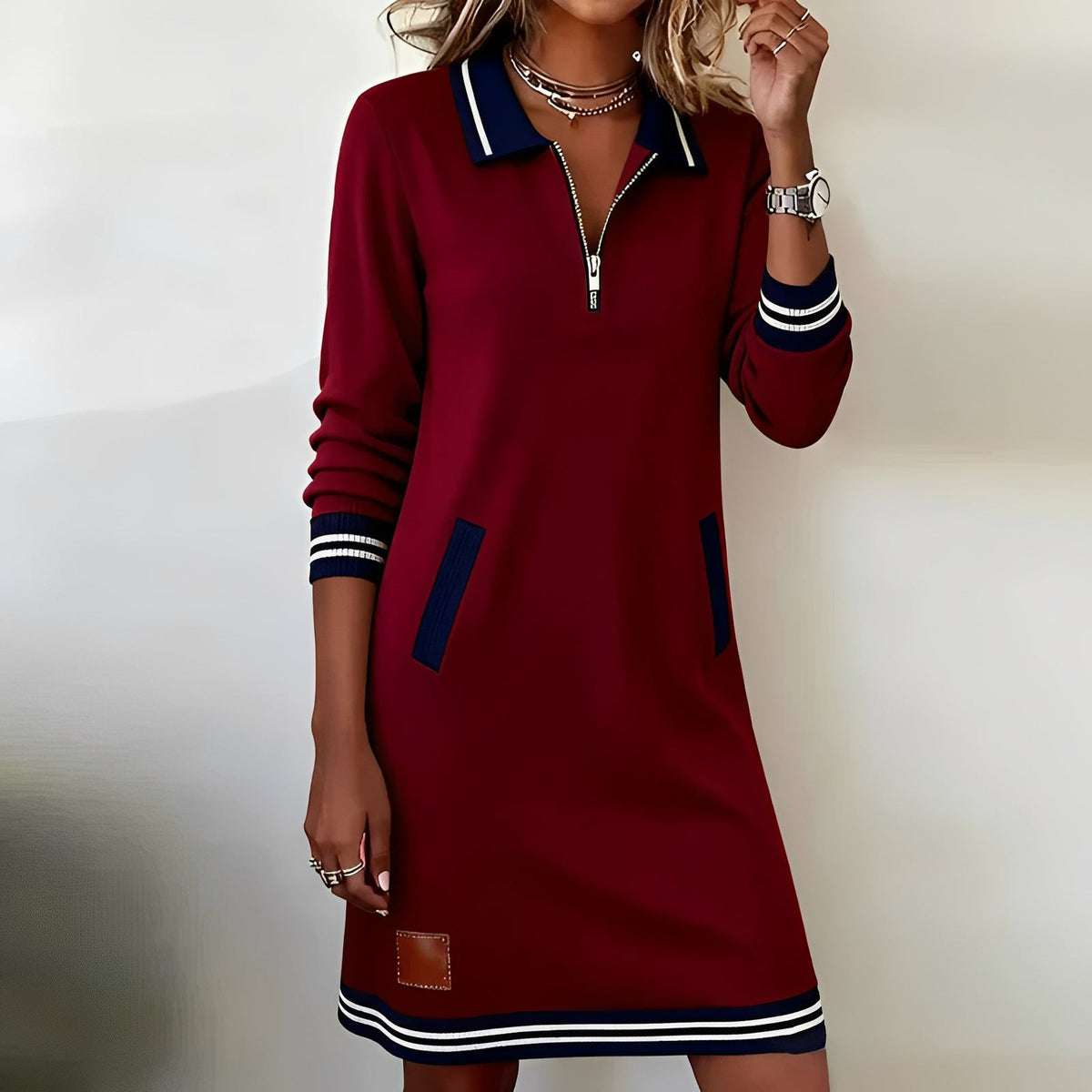 Lily | Chic Long Sleeve Cotton Dress