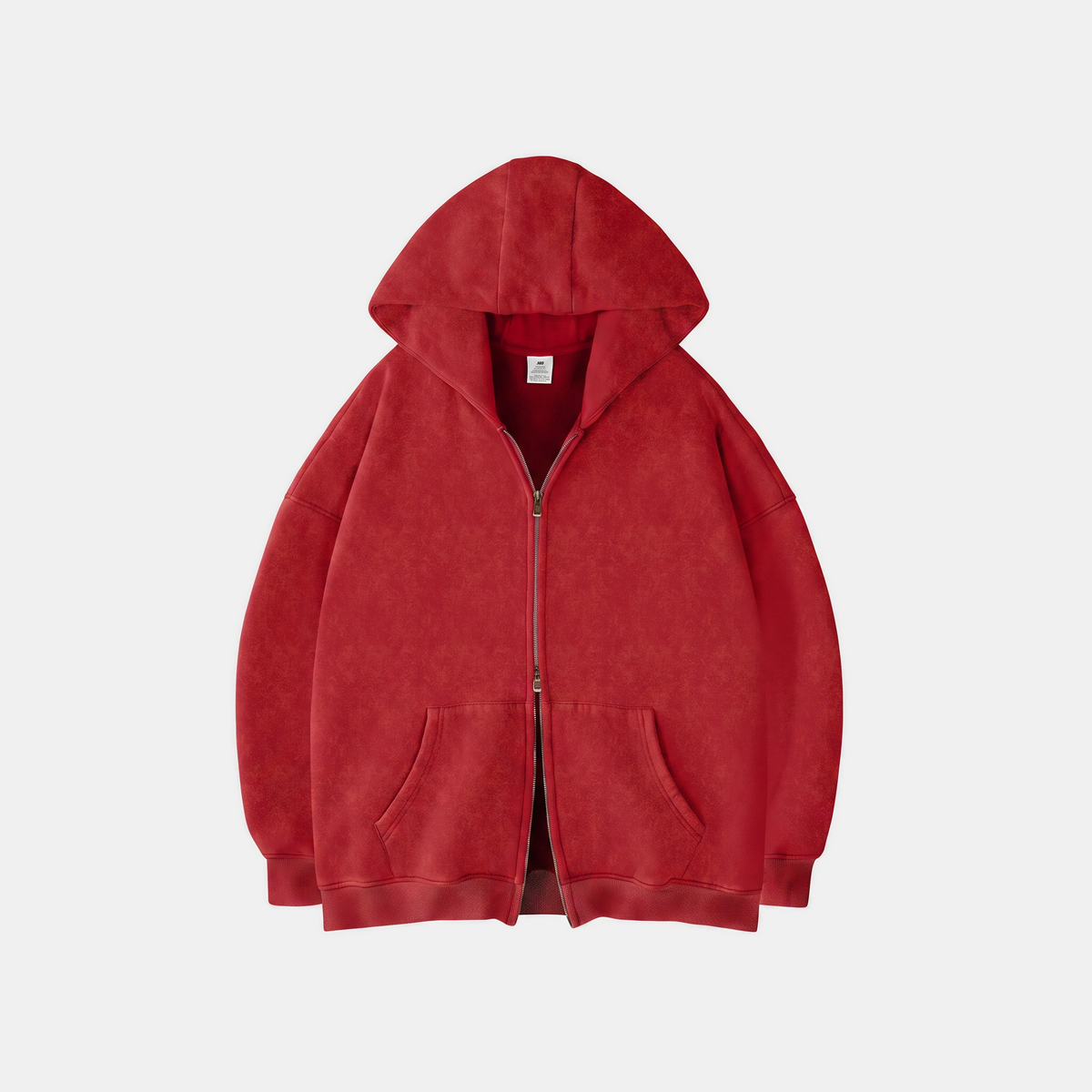 Women's Oversized Zip Up Hoodie Double Zipper Kangaroo Pocket