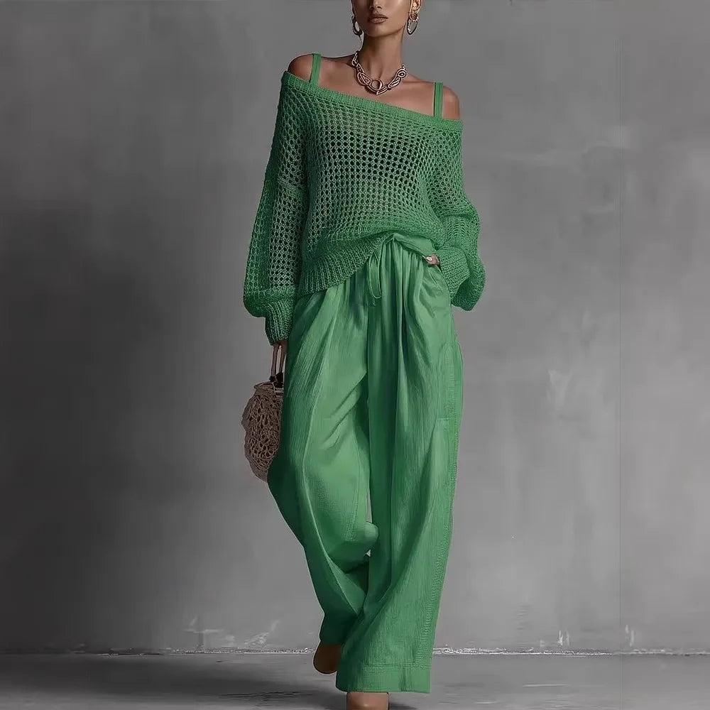 Claribel | Off-Shoulder Wide-Leg Set