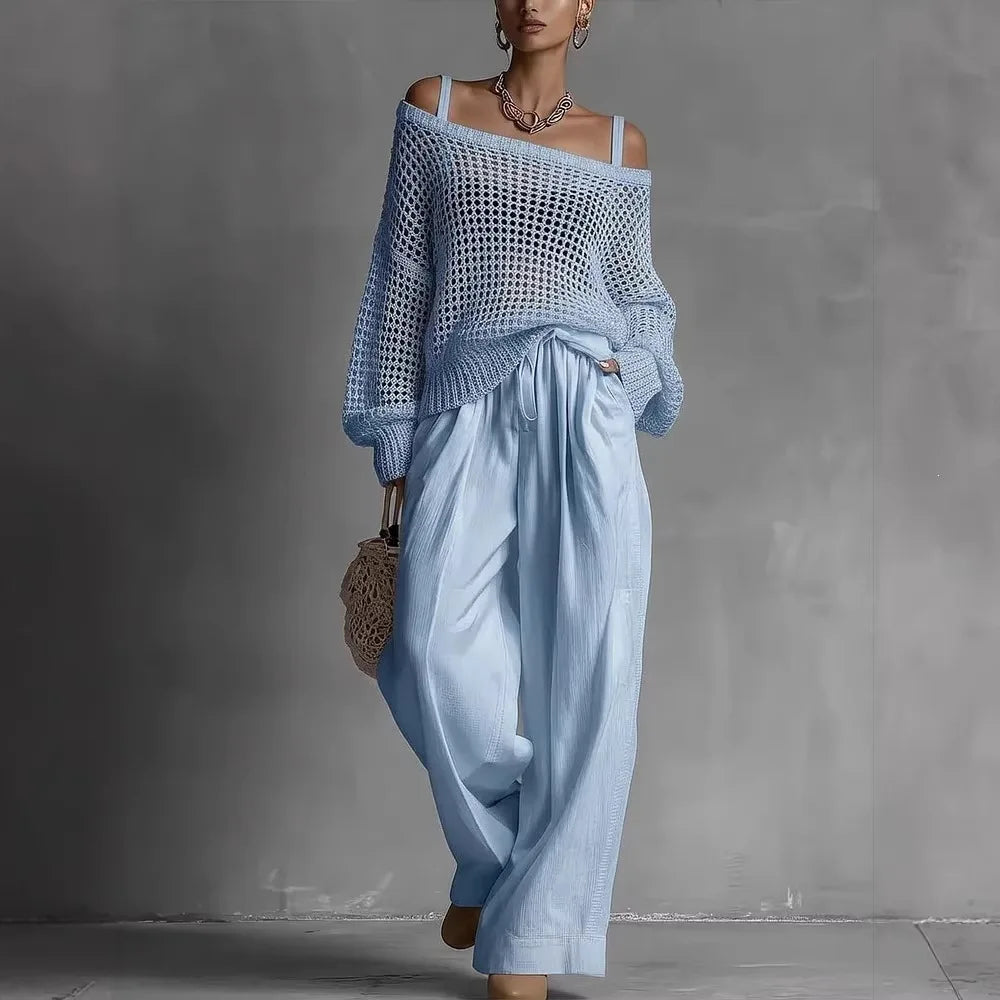Claribel | Off-Shoulder Wide-Leg Set