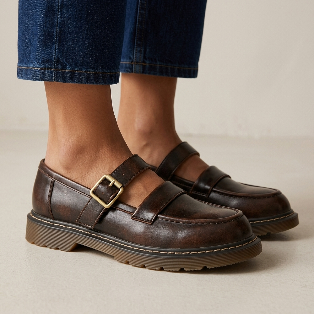Cameron | Leather Orthopedic Mary Janes
