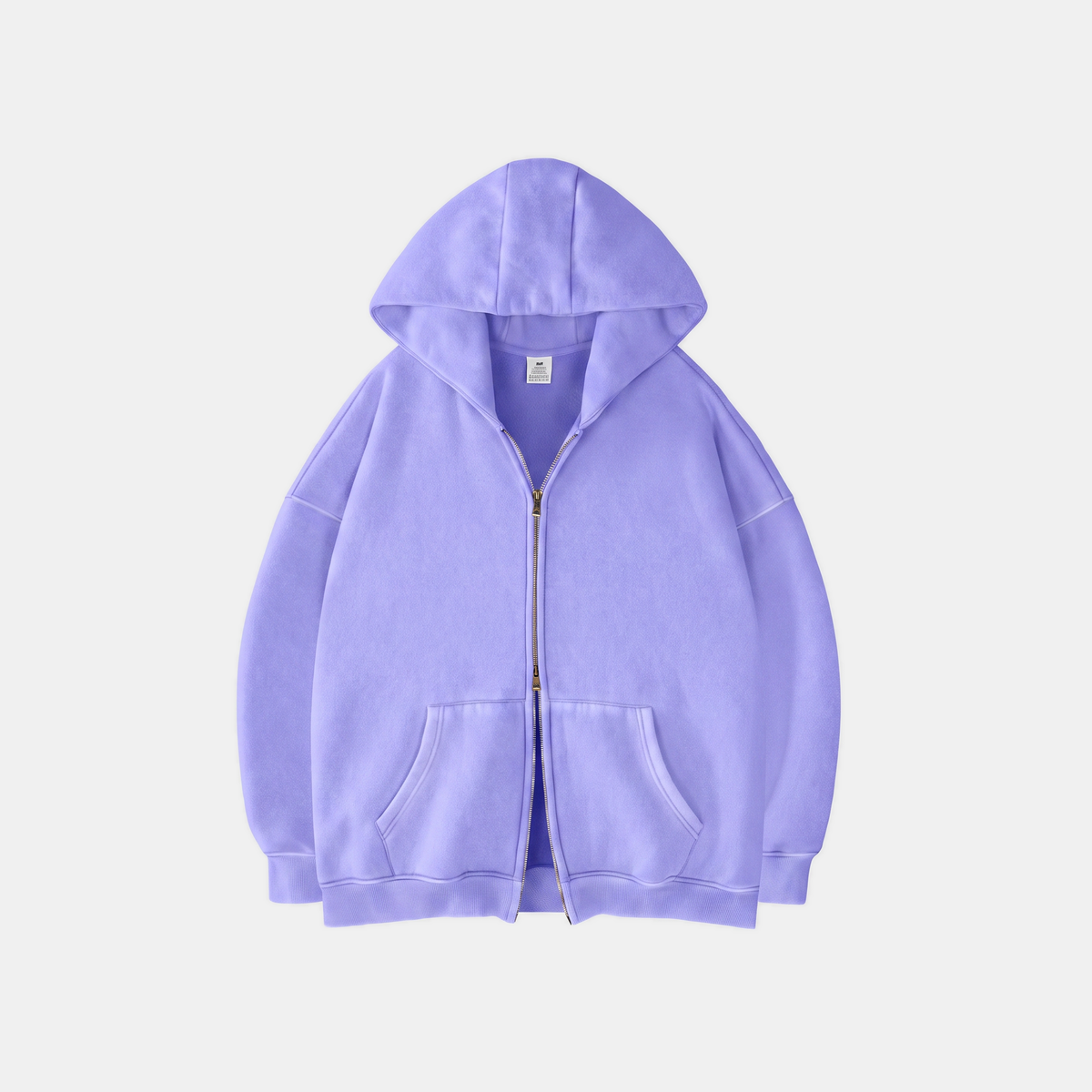 Women's Oversized Zip Up Hoodie Double Zipper Kangaroo Pocket