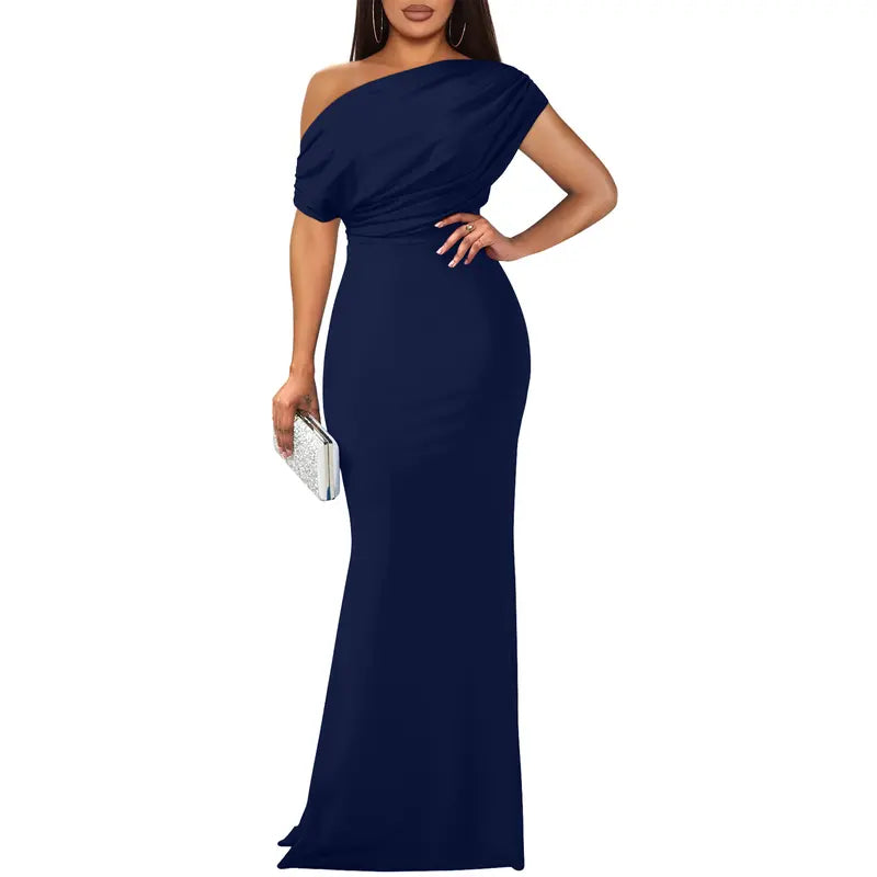KAYA – Elegant Off-Shoulder Bodycon Evening Gown