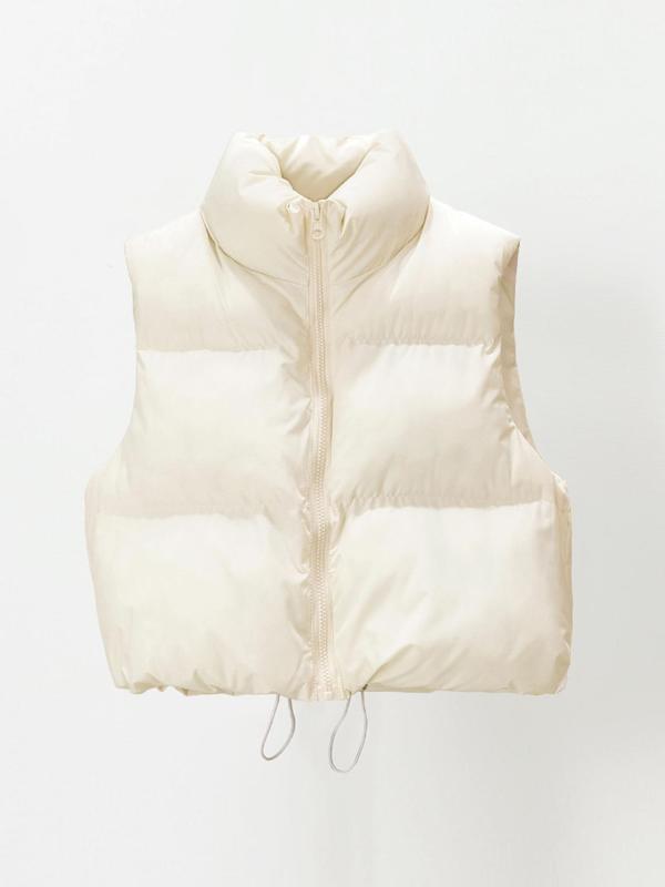 MILA™ - Casual Stand Collar Cropped Zip Coat for Cold Weather