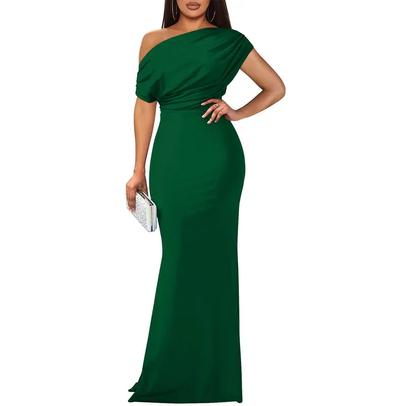KAYA – Elegant Off-Shoulder Bodycon Evening Gown