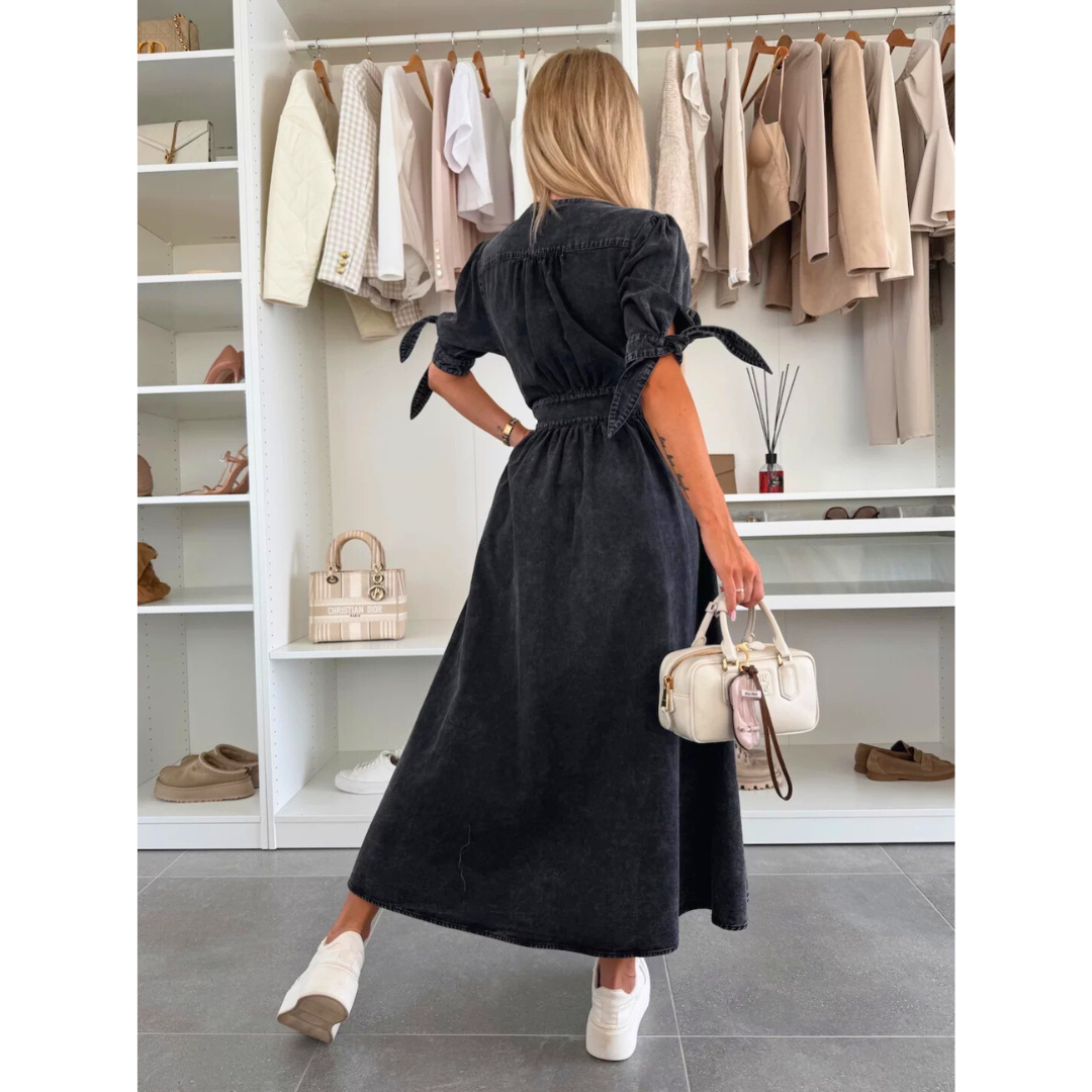 MARGOT – Elegant V-Neck Midi Dress