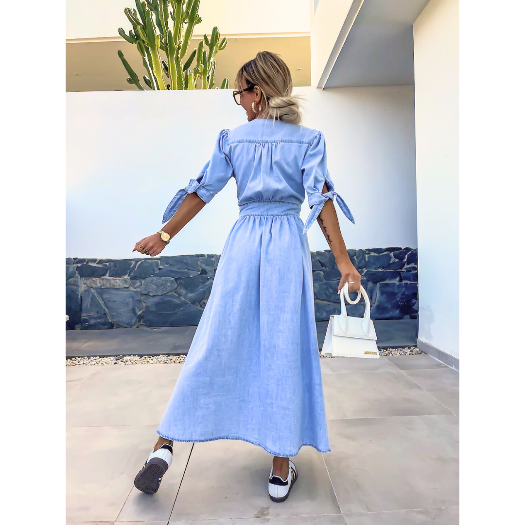 MARGOT – Elegant V-Neck Midi Dress