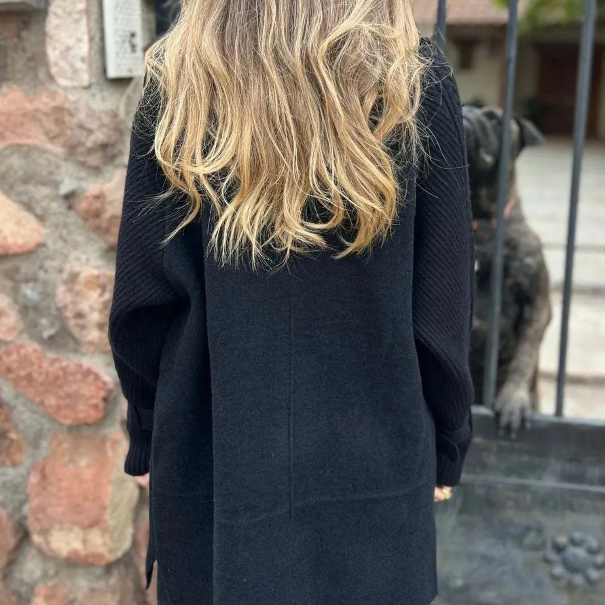 Matilda | Knit Sleeve Longline Coat