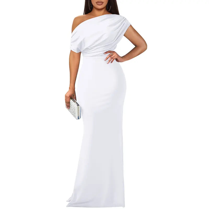 KAYA – Elegant Off-Shoulder Bodycon Evening Gown