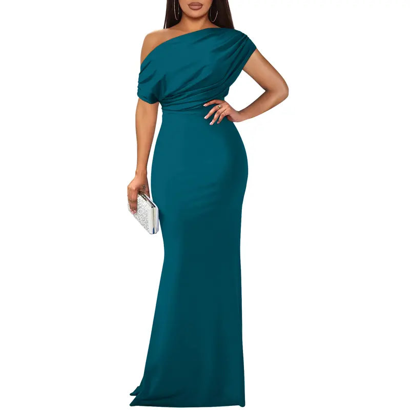 KAYA – Elegant Off-Shoulder Bodycon Evening Gown