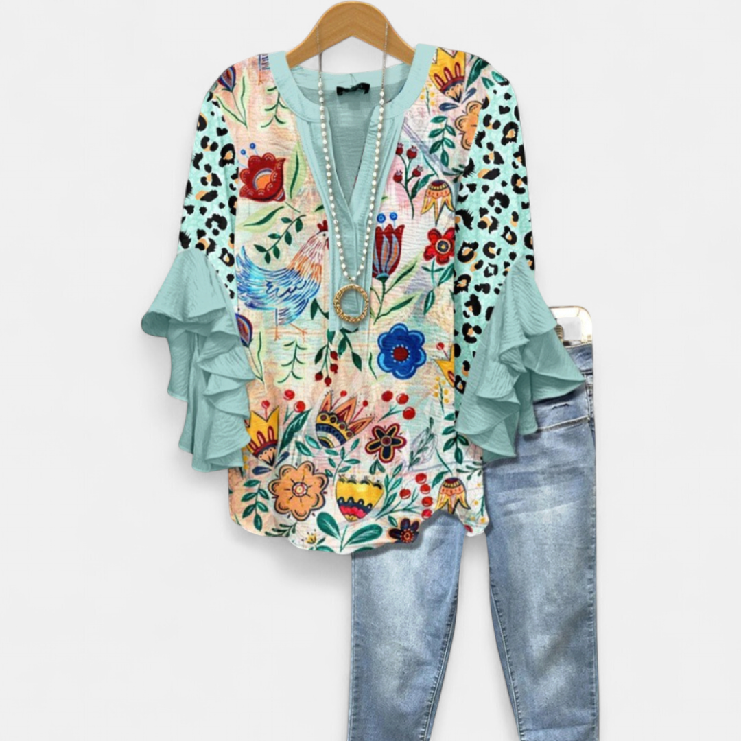 AMARRI | Classy Mixed Floral Vintage Blouse