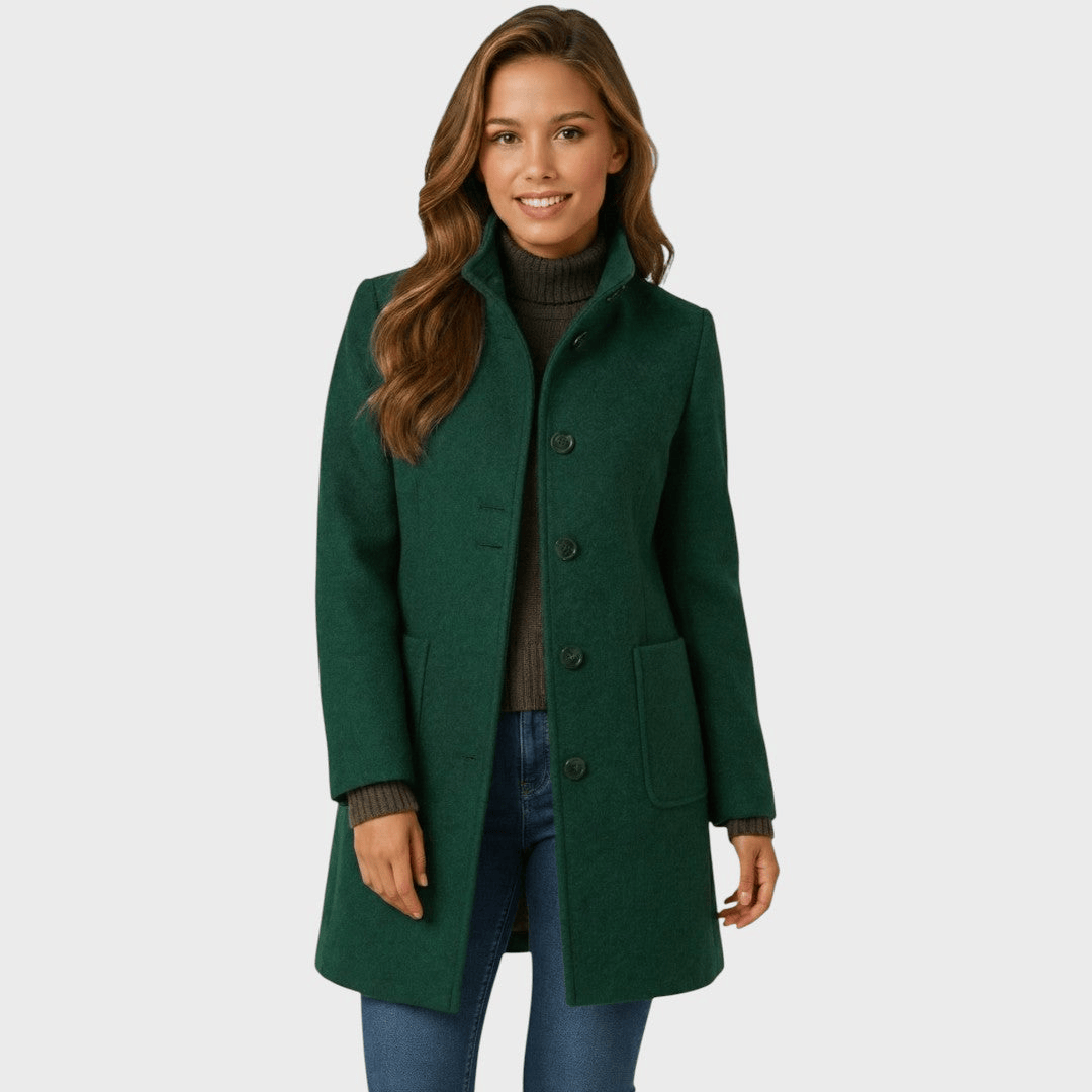 Clara | Elegant Tailored Button-Front Coat