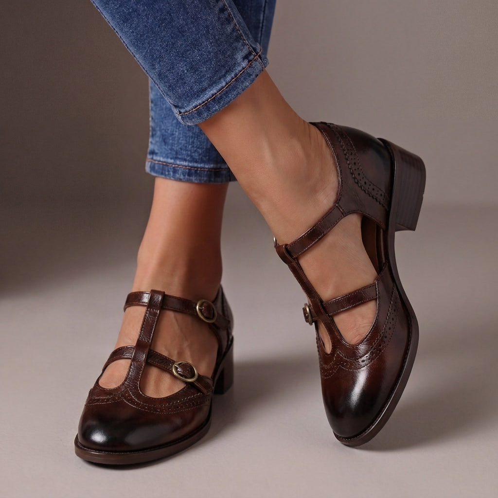 Lucienne | Leather Orthopedic Mary Janes