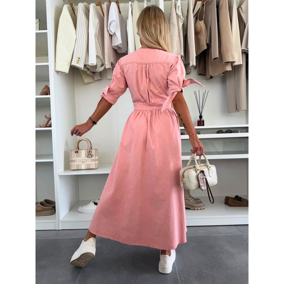 MARGOT – Elegant V-Neck Midi Dress